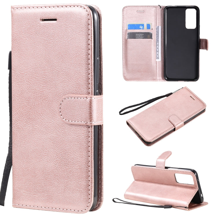 For Huawei Honor 30 Solid Color Horizontal Flip Protective Leather Case with Holder & Card Slots & Wallet & Lanyard