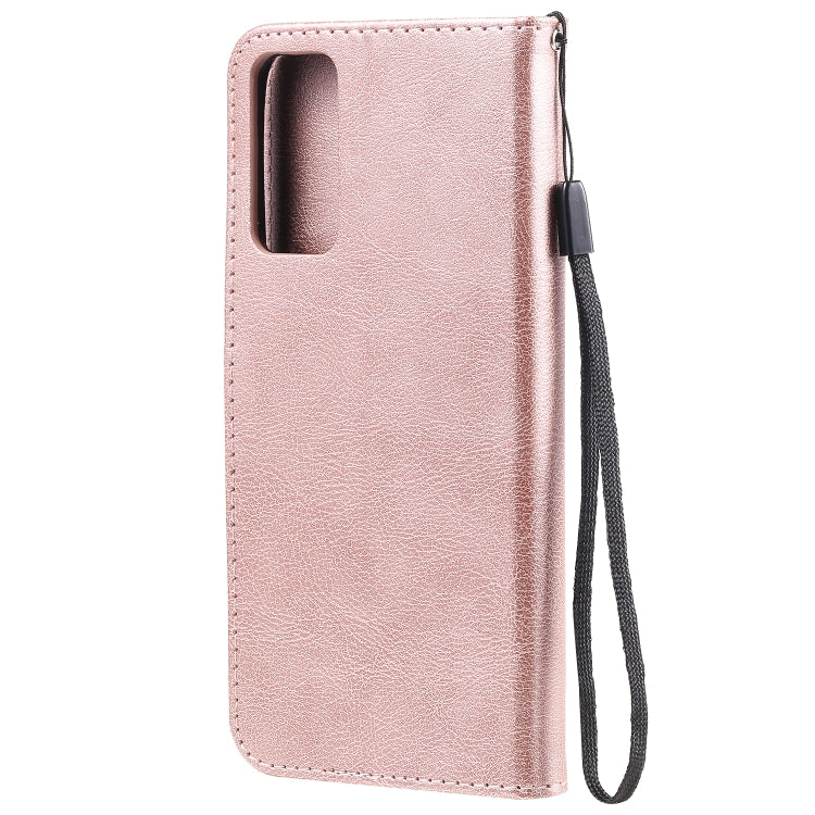 For Huawei Honor 30 Solid Color Horizontal Flip Protective Leather Case with Holder & Card Slots & Wallet & Lanyard
