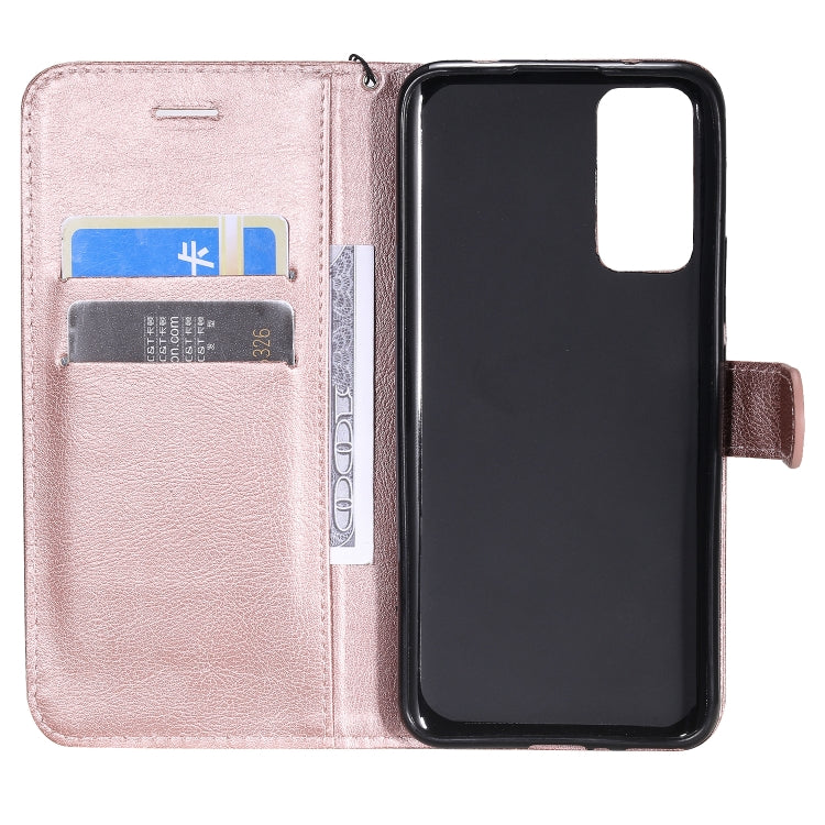 For Huawei Honor 30 Solid Color Horizontal Flip Protective Leather Case with Holder & Card Slots & Wallet & Lanyard