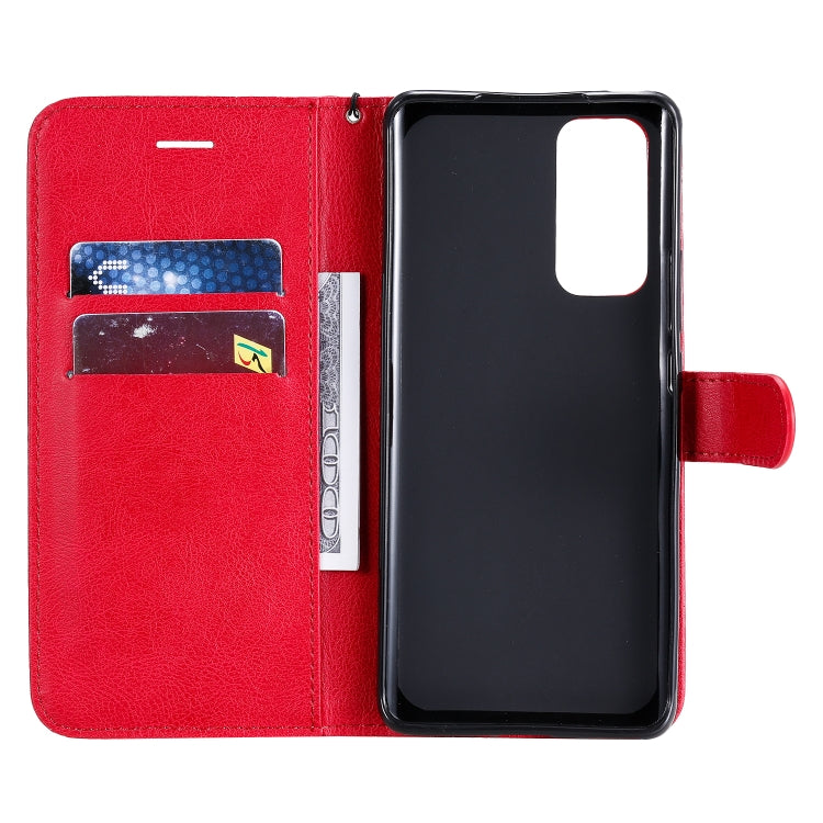 For Huawei Honor 30 Pro Solid Color Horizontal Flip Protective Leather Case with Holder & Card Slots & Wallet & Lanyard