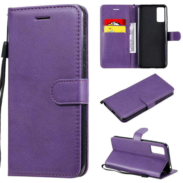 For Huawei Honor Play 4T Pro Solid Color Horizontal Flip Protective Leather Case with Holder & Card Slots & Wallet & Lanyard