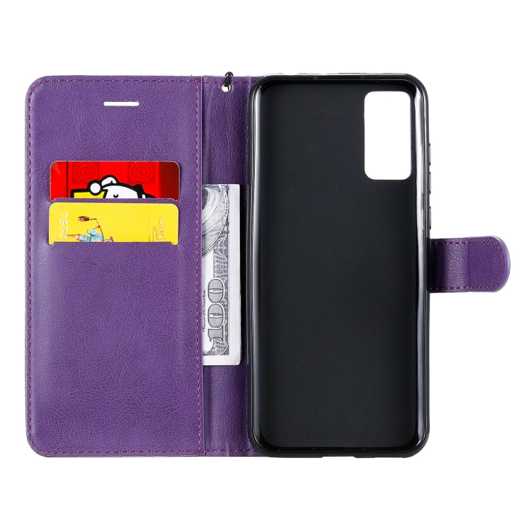 For Huawei Honor Play 4T Pro Solid Color Horizontal Flip Protective Leather Case with Holder & Card Slots & Wallet & Lanyard