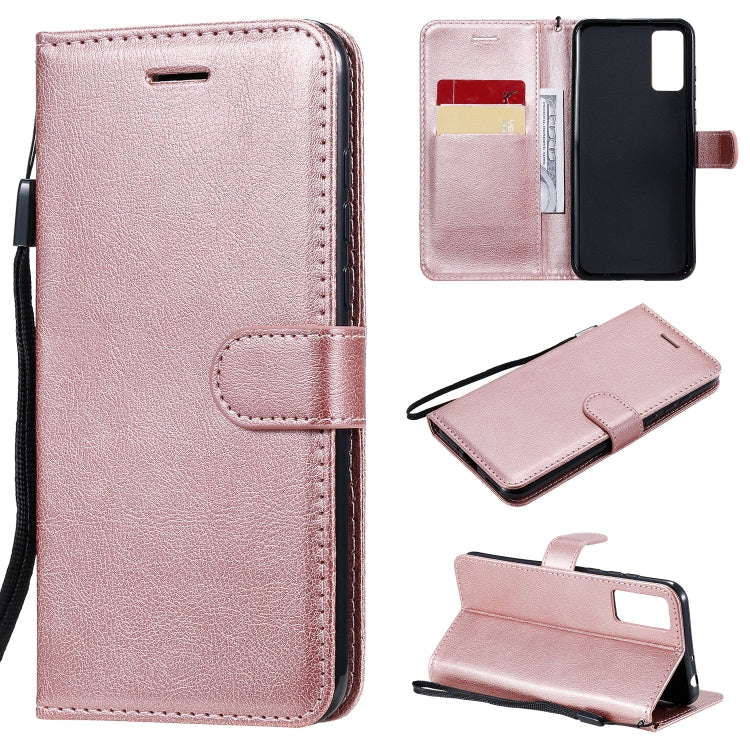 For Huawei Honor Play 4T Pro Solid Color Horizontal Flip Protective Leather Case with Holder & Card Slots & Wallet & Lanyard