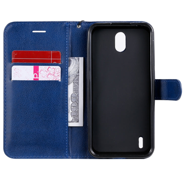For Nokia 1.3 Solid Color Horizontal Flip Protective Leather Case with Holder & Card Slots & Wallet & Photo Frame & Lanyard