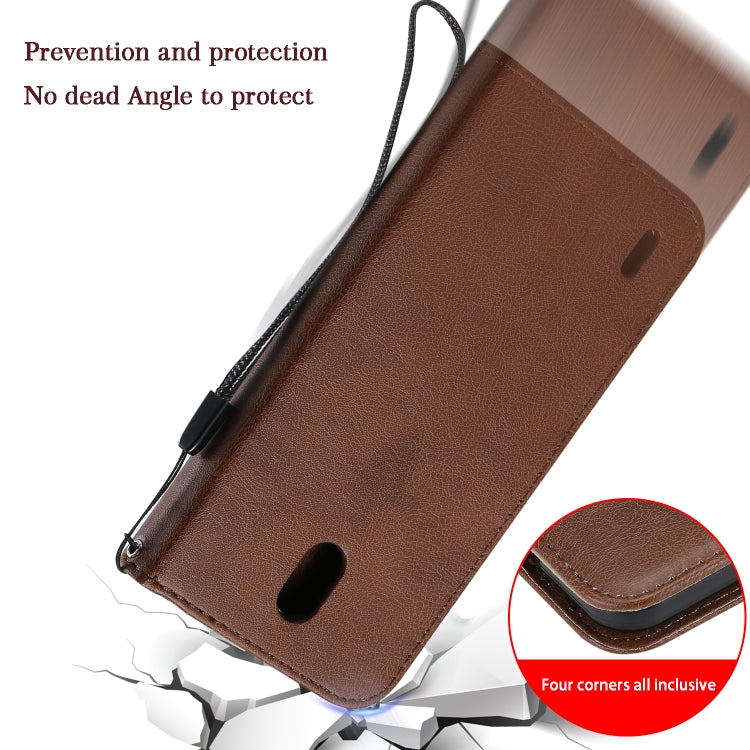 For Nokia 1.3 Solid Color Horizontal Flip Protective Leather Case with Holder & Card Slots & Wallet & Photo Frame & Lanyard
