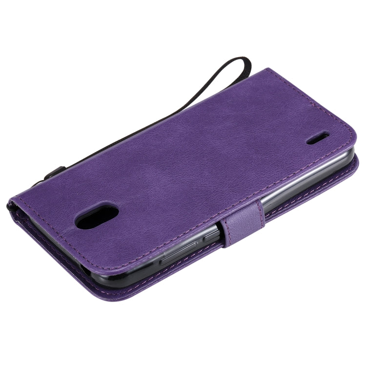 For Nokia 1.3 Solid Color Horizontal Flip Protective Leather Case with Holder & Card Slots & Wallet & Photo Frame & Lanyard
