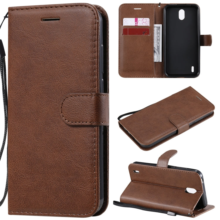 For Nokia 1.3 Solid Color Horizontal Flip Protective Leather Case with Holder & Card Slots & Wallet & Photo Frame & Lanyard