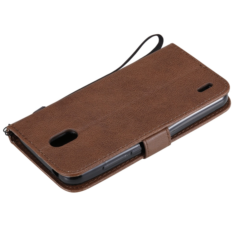 For Nokia 1.3 Solid Color Horizontal Flip Protective Leather Case with Holder & Card Slots & Wallet & Photo Frame & Lanyard