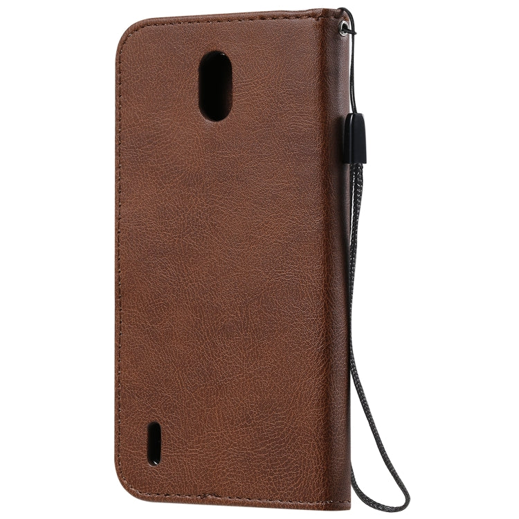 For Nokia 1.3 Solid Color Horizontal Flip Protective Leather Case with Holder & Card Slots & Wallet & Photo Frame & Lanyard