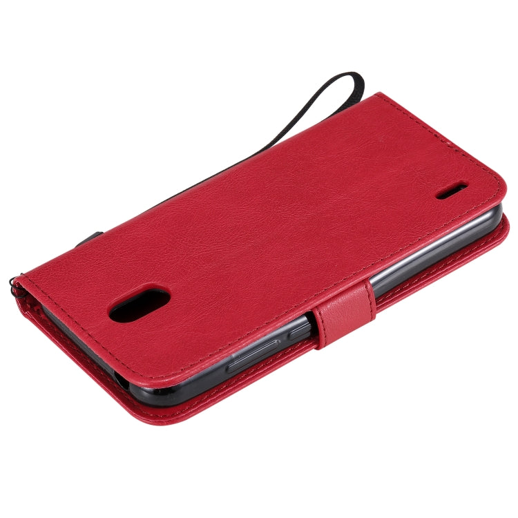 For Nokia 1.3 Solid Color Horizontal Flip Protective Leather Case with Holder & Card Slots & Wallet & Photo Frame & Lanyard