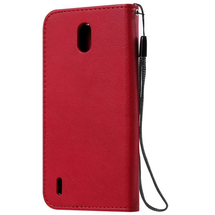 For Nokia 1.3 Solid Color Horizontal Flip Protective Leather Case with Holder & Card Slots & Wallet & Photo Frame & Lanyard