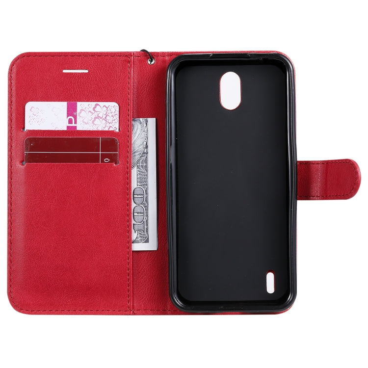 For Nokia 1.3 Solid Color Horizontal Flip Protective Leather Case with Holder & Card Slots & Wallet & Photo Frame & Lanyard