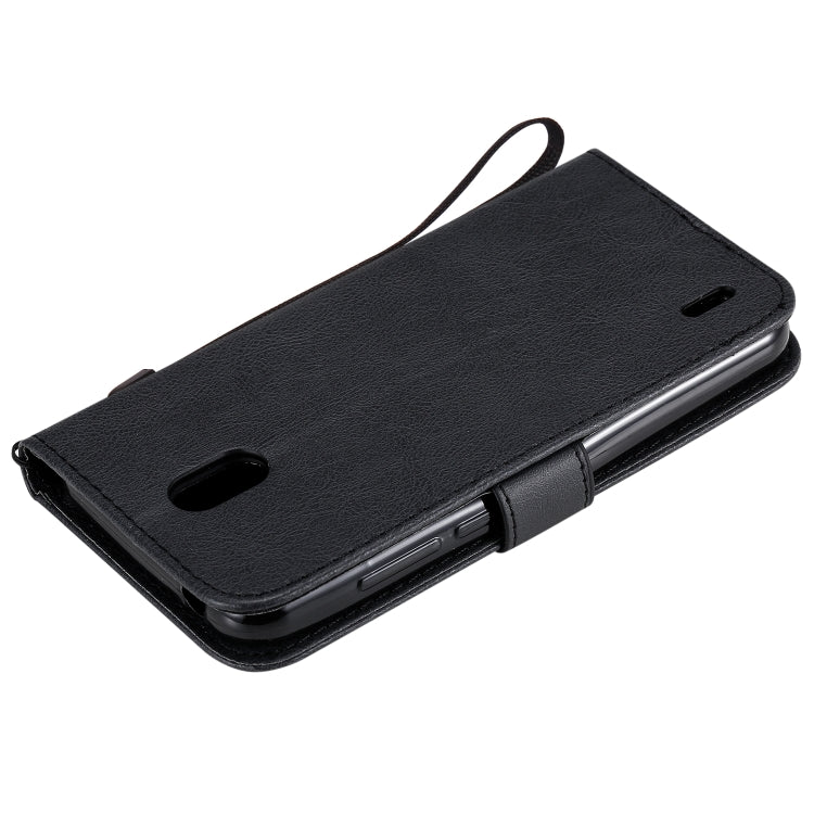 For Nokia 1.3 Solid Color Horizontal Flip Protective Leather Case with Holder & Card Slots & Wallet & Photo Frame & Lanyard