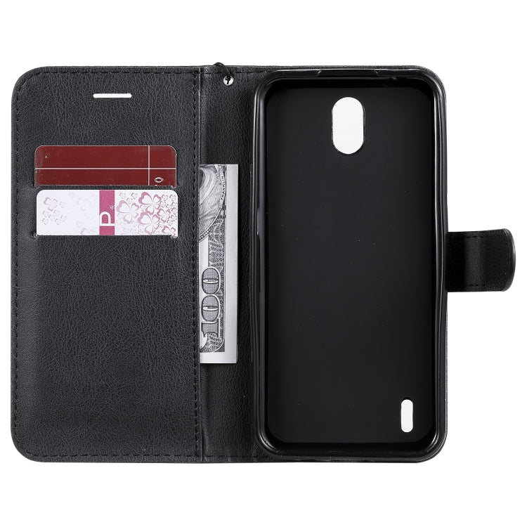 For Nokia 1.3 Solid Color Horizontal Flip Protective Leather Case with Holder & Card Slots & Wallet & Photo Frame & Lanyard
