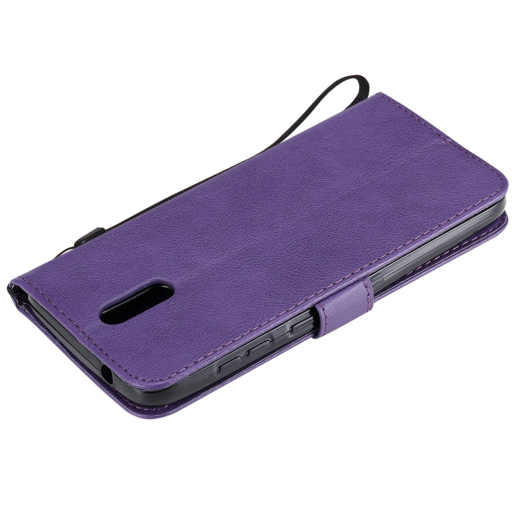 For Nokia 2.3 Solid Color Horizontal Flip Protective Leather Case with Holder & Card Slots & Wallet & Photo Frame & Lanyard