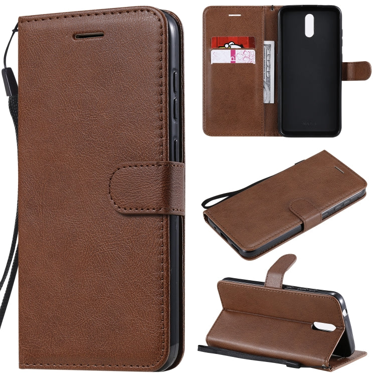 For Nokia 2.3 Solid Color Horizontal Flip Protective Leather Case with Holder & Card Slots & Wallet & Photo Frame & Lanyard