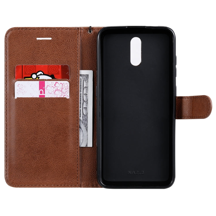 For Nokia 2.3 Solid Color Horizontal Flip Protective Leather Case with Holder & Card Slots & Wallet & Photo Frame & Lanyard