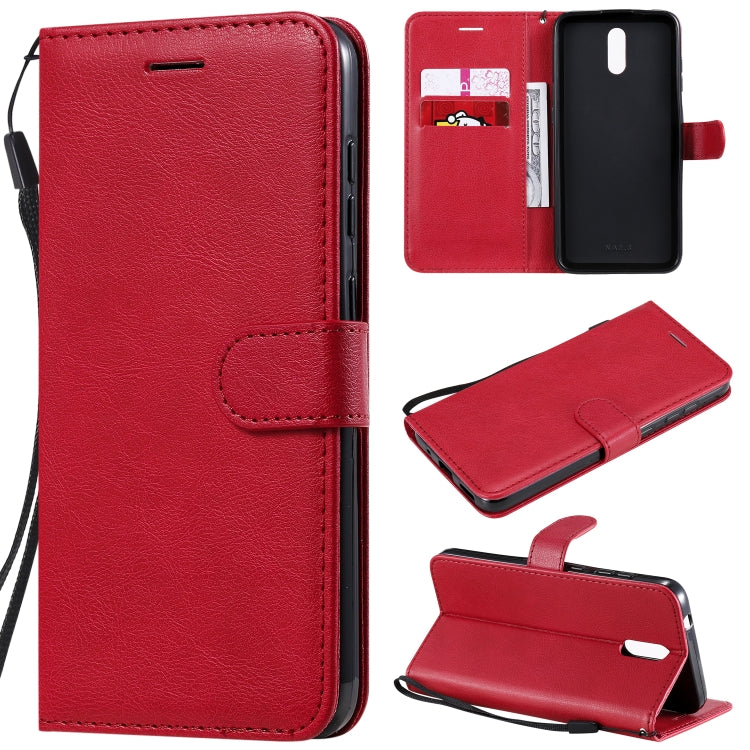 For Nokia 2.3 Solid Color Horizontal Flip Protective Leather Case with Holder & Card Slots & Wallet & Photo Frame & Lanyard