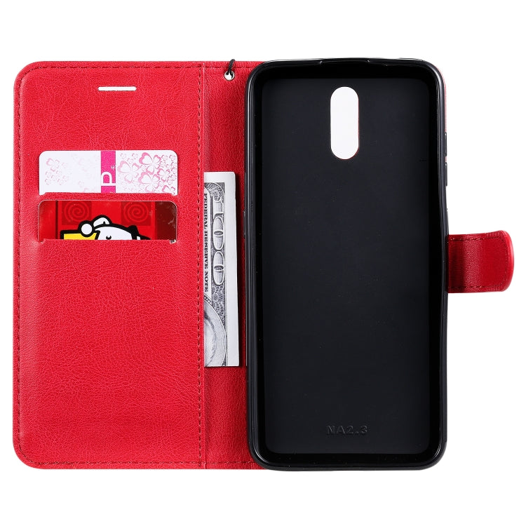 For Nokia 2.3 Solid Color Horizontal Flip Protective Leather Case with Holder & Card Slots & Wallet & Photo Frame & Lanyard