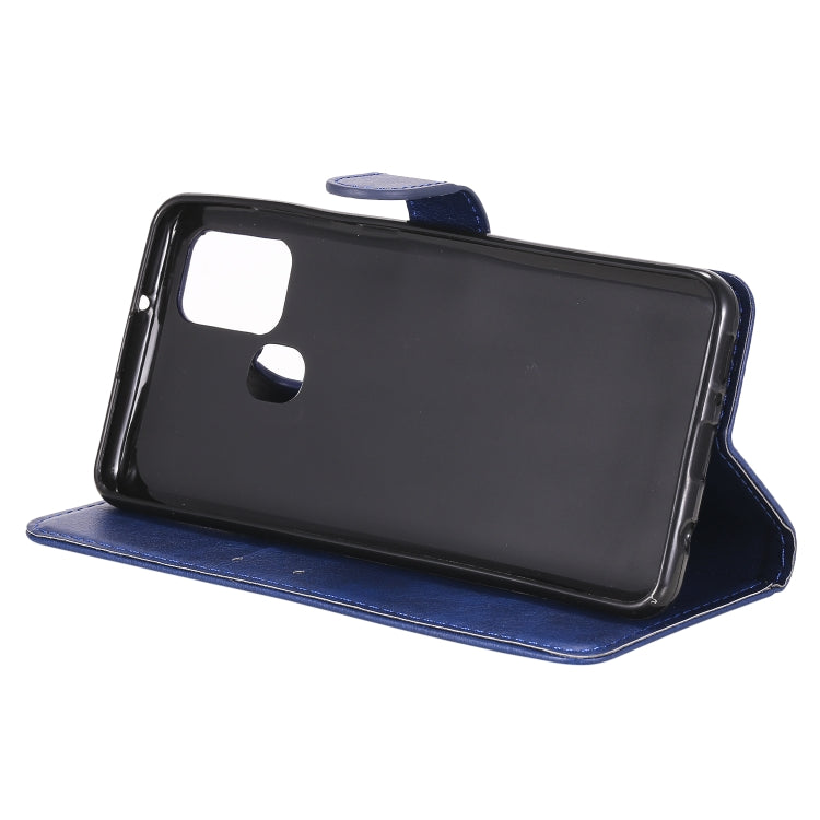 For Samsung Galaxy A21s Solid Color Horizontal Flip Protective Leather Case with Holder & Card Slots & Wallet & Photo Frame & Lanyard