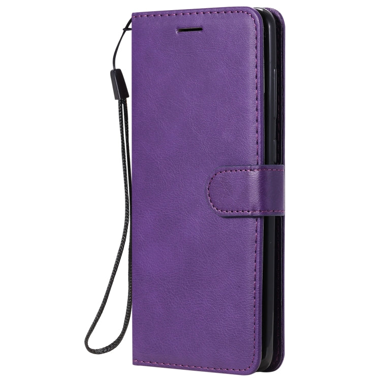 For Samsung Galaxy A21s Solid Color Horizontal Flip Protective Leather Case with Holder & Card Slots & Wallet & Photo Frame & Lanyard