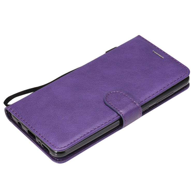 For Samsung Galaxy A21s Solid Color Horizontal Flip Protective Leather Case with Holder & Card Slots & Wallet & Photo Frame & Lanyard