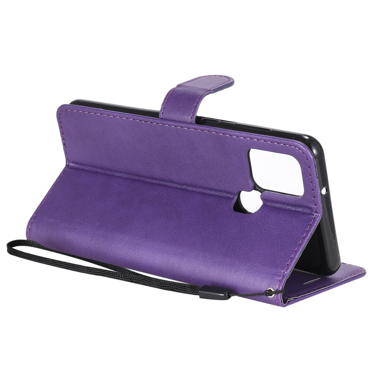 For Samsung Galaxy A21s Solid Color Horizontal Flip Protective Leather Case with Holder & Card Slots & Wallet & Photo Frame & Lanyard