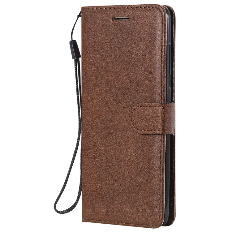 For Samsung Galaxy A21s Solid Color Horizontal Flip Protective Leather Case with Holder & Card Slots & Wallet & Photo Frame & Lanyard