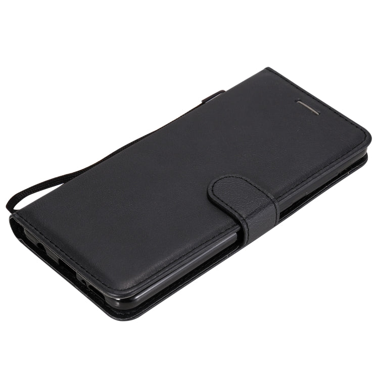 For Samsung Galaxy A21s Solid Color Horizontal Flip Protective Leather Case with Holder & Card Slots & Wallet & Photo Frame & Lanyard