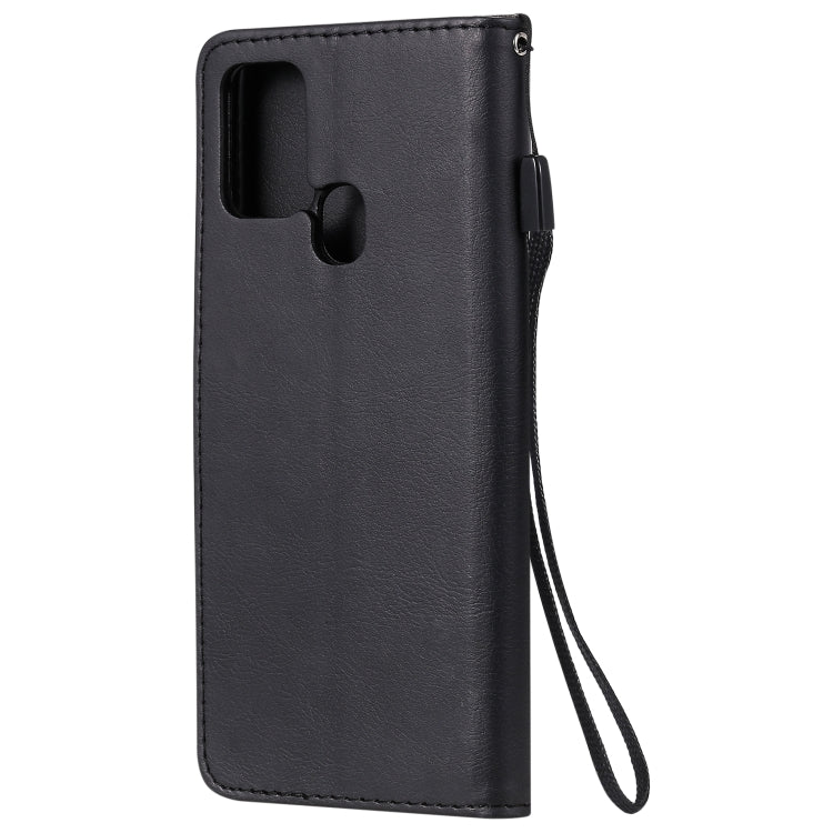 For Samsung Galaxy A21s Solid Color Horizontal Flip Protective Leather Case with Holder & Card Slots & Wallet & Photo Frame & Lanyard