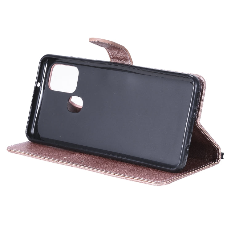 For Samsung Galaxy A21s Solid Color Horizontal Flip Protective Leather Case with Holder & Card Slots & Wallet & Photo Frame & Lanyard