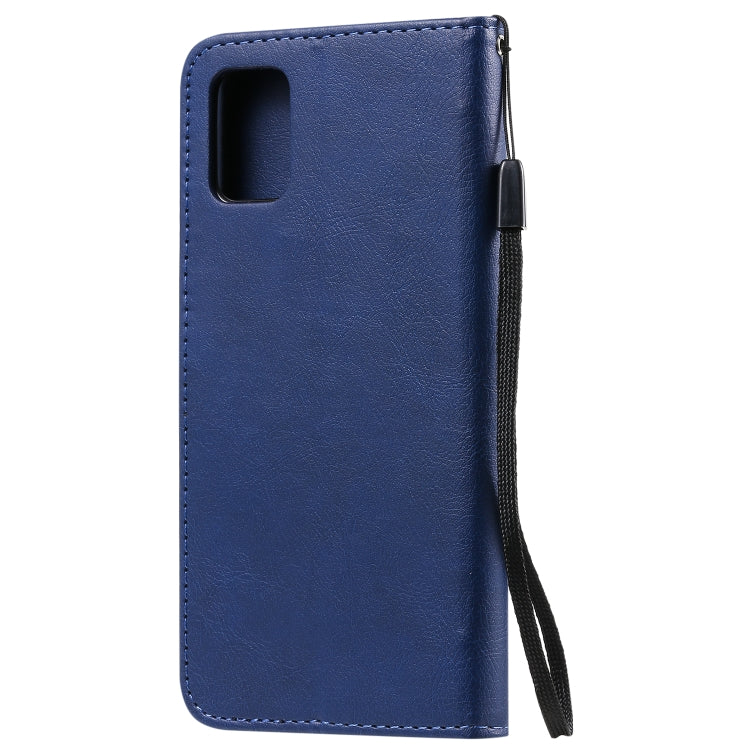 For Samsung Galaxy A31 Solid Color Horizontal Flip Protective Leather Case with Holder & Card Slots & Wallet & Photo Frame & Lanyard
