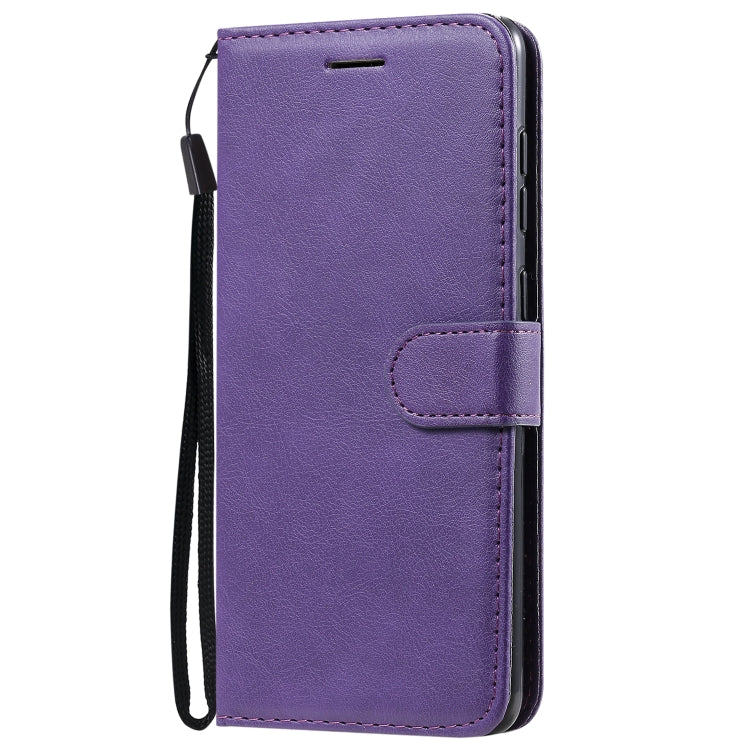 For Samsung Galaxy A31 Solid Color Horizontal Flip Protective Leather Case with Holder & Card Slots & Wallet & Photo Frame & Lanyard