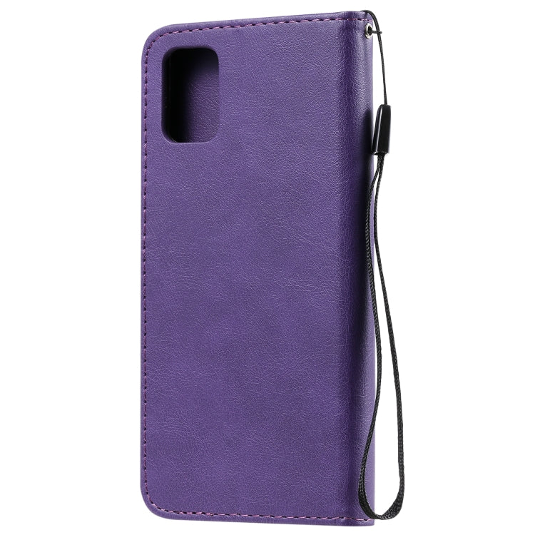 For Samsung Galaxy A31 Solid Color Horizontal Flip Protective Leather Case with Holder & Card Slots & Wallet & Photo Frame & Lanyard