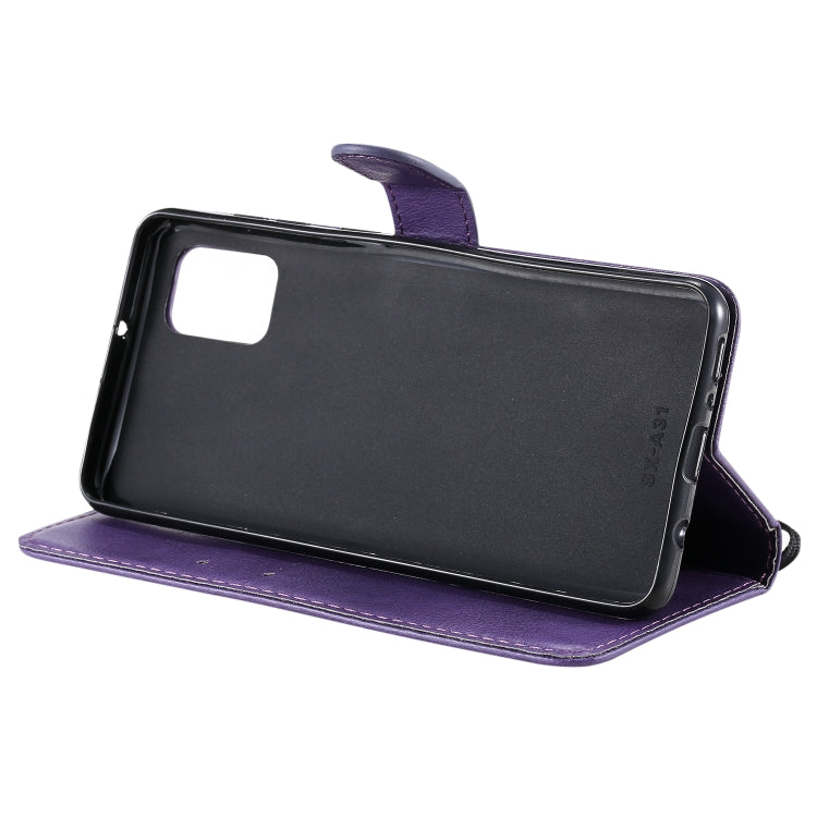 For Samsung Galaxy A31 Solid Color Horizontal Flip Protective Leather Case with Holder & Card Slots & Wallet & Photo Frame & Lanyard