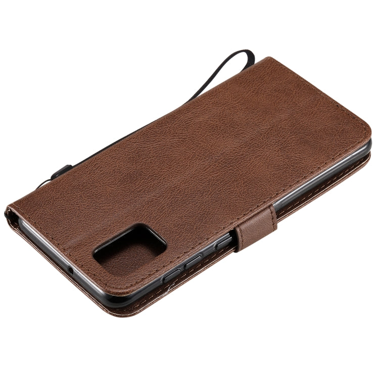 For Samsung Galaxy A31 Solid Color Horizontal Flip Protective Leather Case with Holder & Card Slots & Wallet & Photo Frame & Lanyard