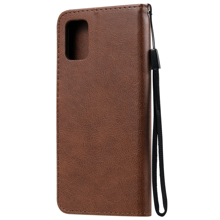 For Samsung Galaxy A31 Solid Color Horizontal Flip Protective Leather Case with Holder & Card Slots & Wallet & Photo Frame & Lanyard
