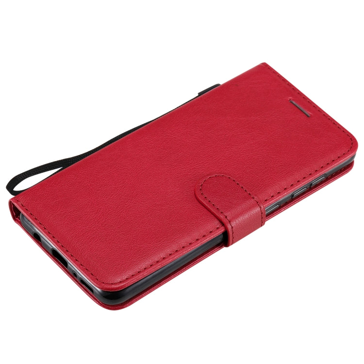 For Samsung Galaxy A31 Solid Color Horizontal Flip Protective Leather Case with Holder & Card Slots & Wallet & Photo Frame & Lanyard