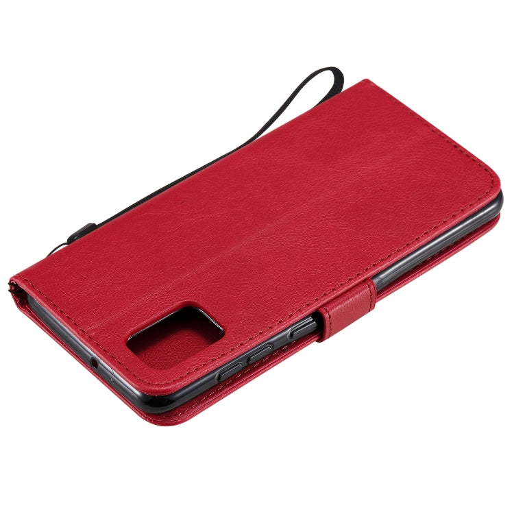For Samsung Galaxy A31 Solid Color Horizontal Flip Protective Leather Case with Holder & Card Slots & Wallet & Photo Frame & Lanyard