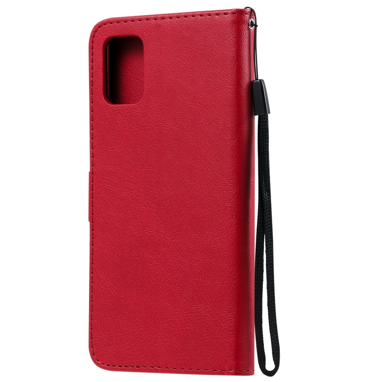 For Samsung Galaxy A31 Solid Color Horizontal Flip Protective Leather Case with Holder & Card Slots & Wallet & Photo Frame & Lanyard