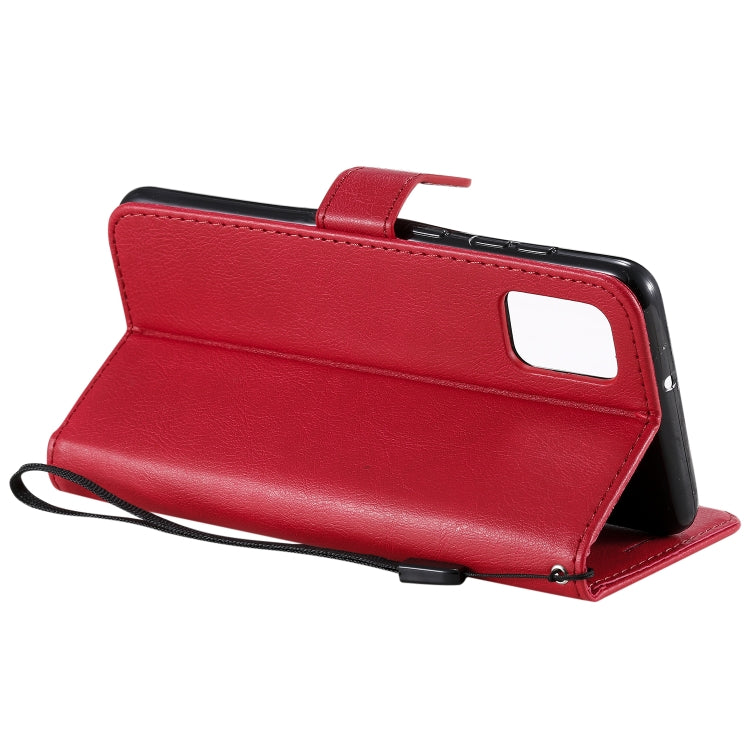 For Samsung Galaxy A31 Solid Color Horizontal Flip Protective Leather Case with Holder & Card Slots & Wallet & Photo Frame & Lanyard