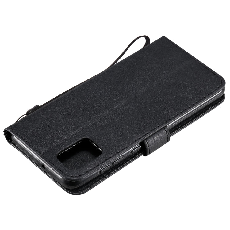 For Samsung Galaxy A31 Solid Color Horizontal Flip Protective Leather Case with Holder & Card Slots & Wallet & Photo Frame & Lanyard