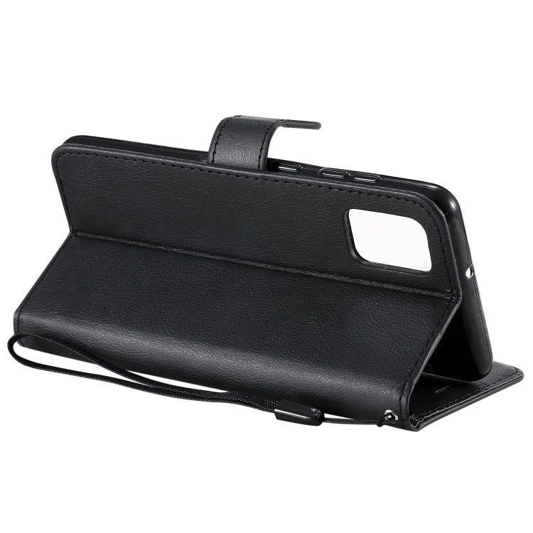 For Samsung Galaxy A31 Solid Color Horizontal Flip Protective Leather Case with Holder & Card Slots & Wallet & Photo Frame & Lanyard