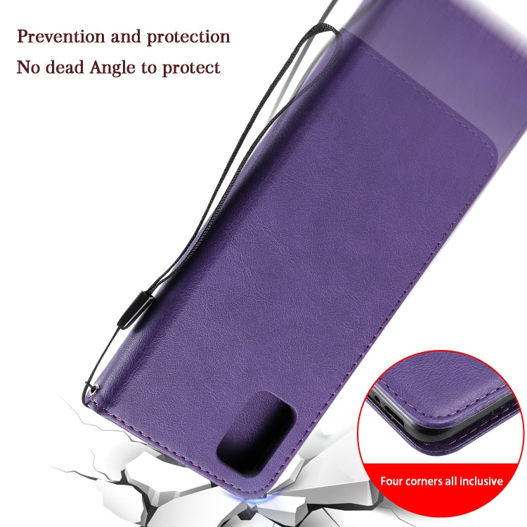 For Samsung Galaxy A31 Solid Color Horizontal Flip Protective Leather Case with Holder & Card Slots & Wallet & Photo Frame & Lanyard