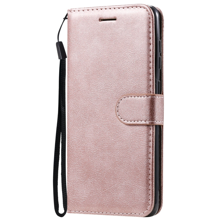 For Samsung Galaxy A31 Solid Color Horizontal Flip Protective Leather Case with Holder & Card Slots & Wallet & Photo Frame & Lanyard