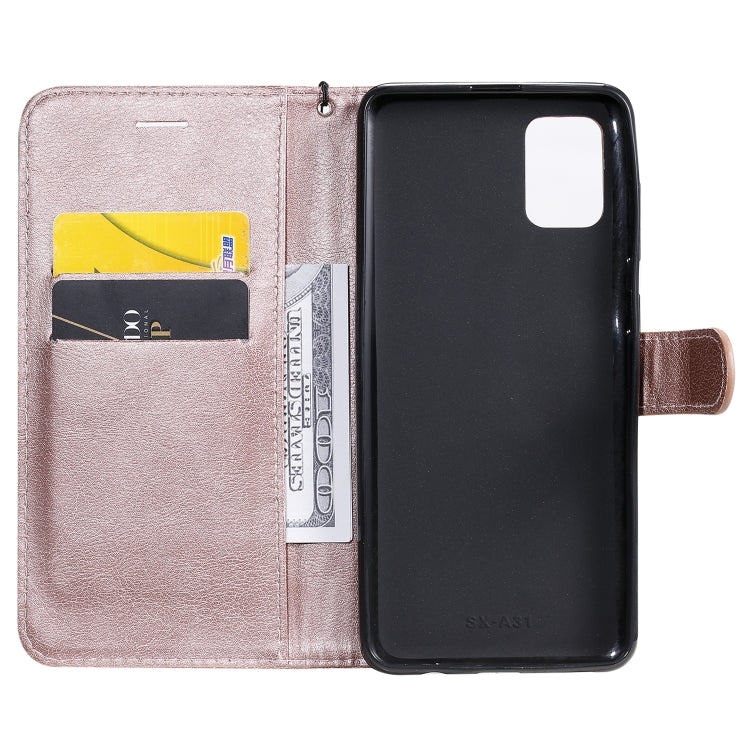 For Samsung Galaxy A31 Solid Color Horizontal Flip Protective Leather Case with Holder & Card Slots & Wallet & Photo Frame & Lanyard