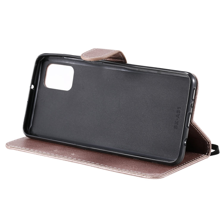For Samsung Galaxy A31 Solid Color Horizontal Flip Protective Leather Case with Holder & Card Slots & Wallet & Photo Frame & Lanyard