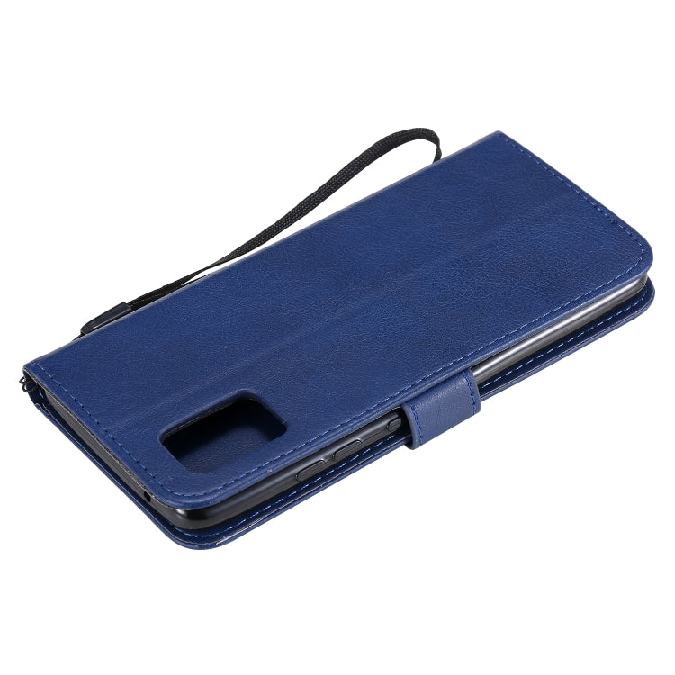 For Samsung Galaxy A51 5G Solid Color Horizontal Flip Protective Leather Case with Holder & Card Slots & Wallet & Photo Frame & Lanyard