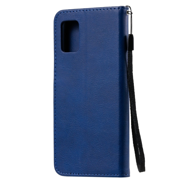 For Samsung Galaxy A51 5G Solid Color Horizontal Flip Protective Leather Case with Holder & Card Slots & Wallet & Photo Frame & Lanyard