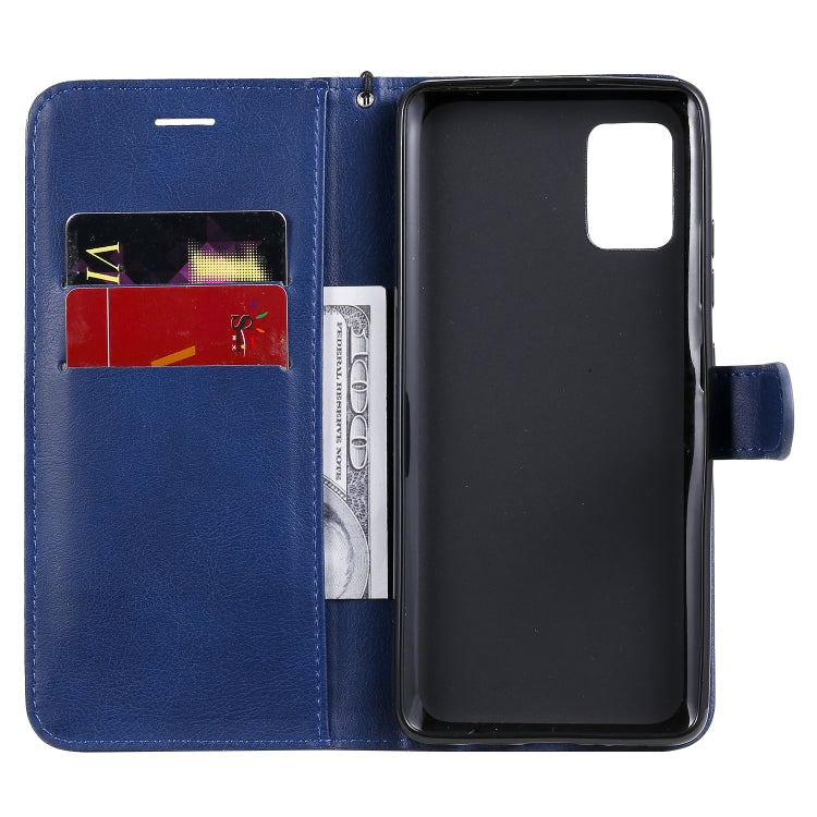 For Samsung Galaxy A51 5G Solid Color Horizontal Flip Protective Leather Case with Holder & Card Slots & Wallet & Photo Frame & Lanyard